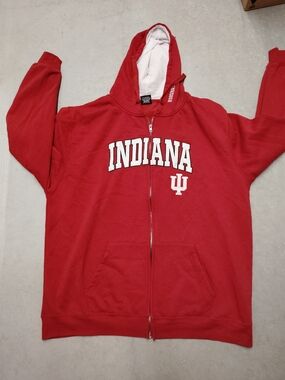 3X Colosseum Red Indiana Zip-Up Hoodie Jacket
